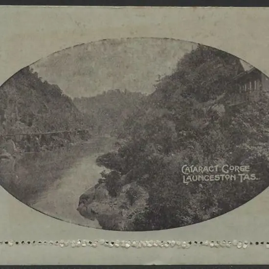 1913 1d kangaroo with " Cataract Gorge, Launceston ...