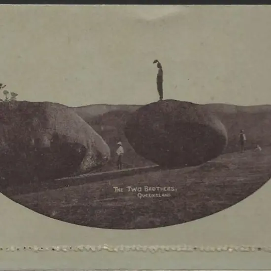 1913 1d kangaroo with "The Two Brothers, ...