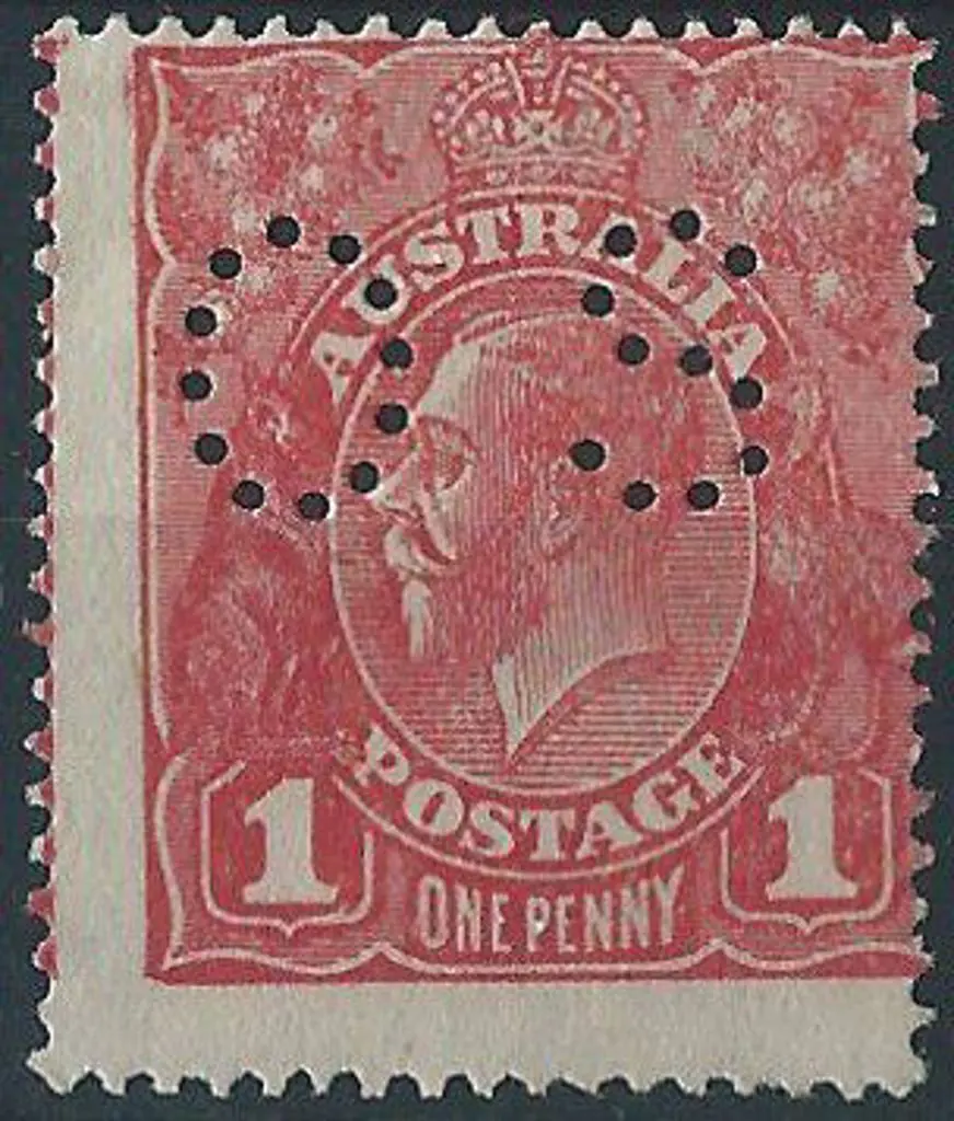 1916 1d deep red, single wmk, on rough paper Die ... Image 1++