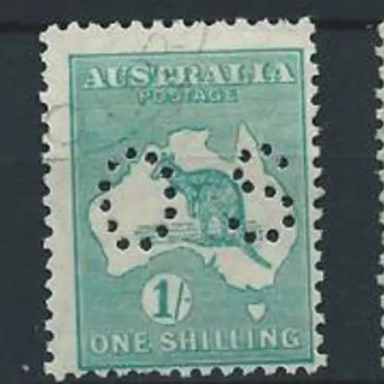 1929/30 6d to 5/- kangaroos, Sm Mult wmk, perfined ...