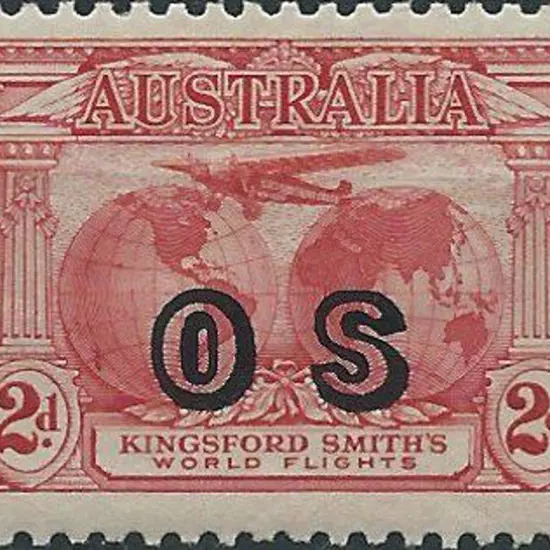 1931 2d Kingsford Smith ovptd "OS". MLH with good ...