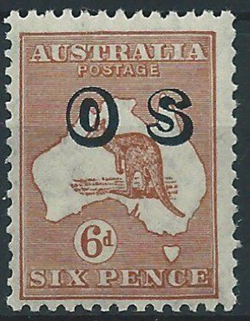 1932 6d chestnut kangaroo ovptd "OS" MUH. Good ... Image 1++
