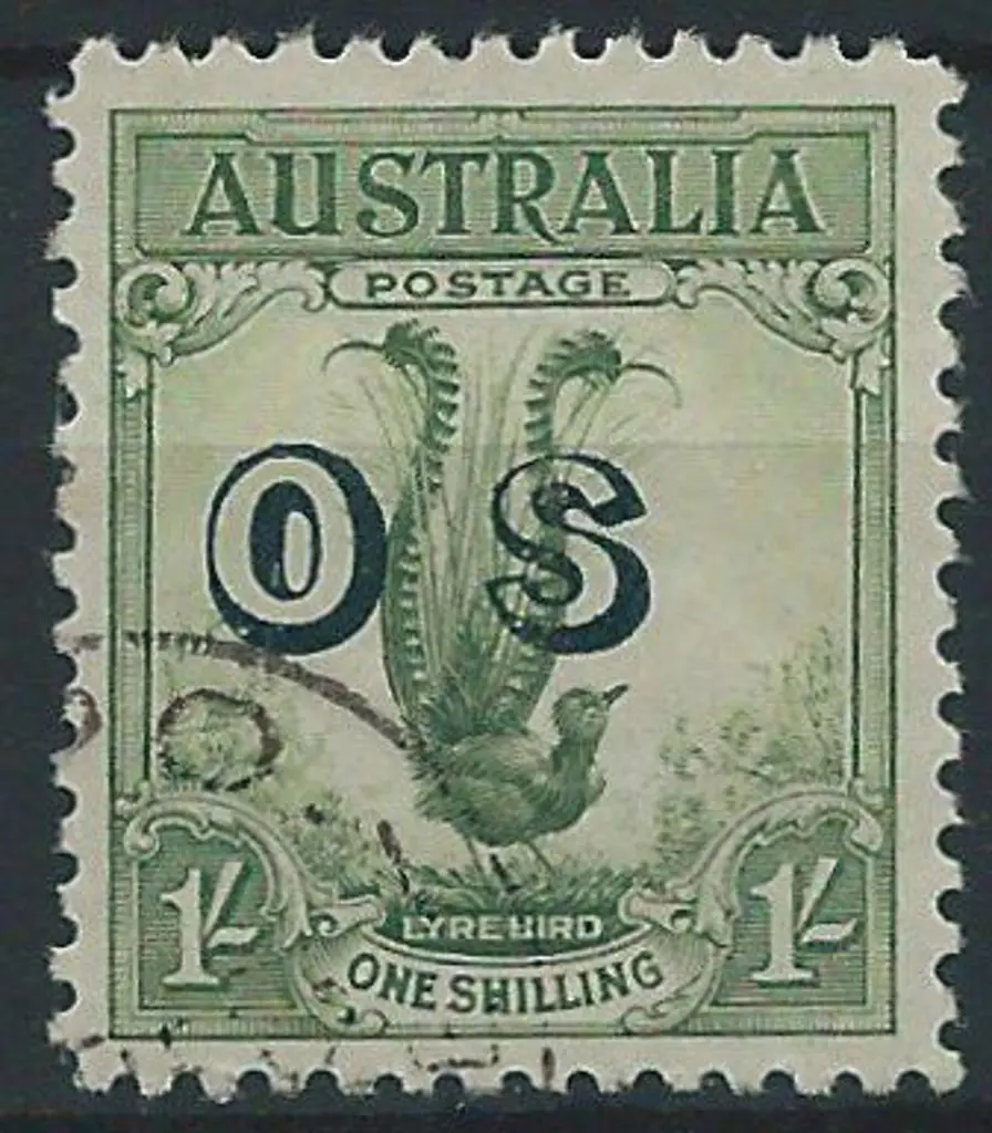 1932 1/- Lyrebird in the yellowish-green shade ... Image 1++