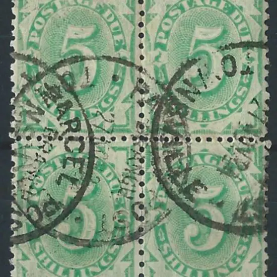 1902/04 5/- green, perf. 11½, 12 compound with 11, ...