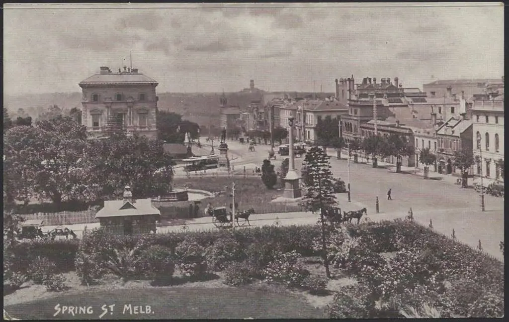 1911 1d full face Post Card with "Spring St. ... Image 1++