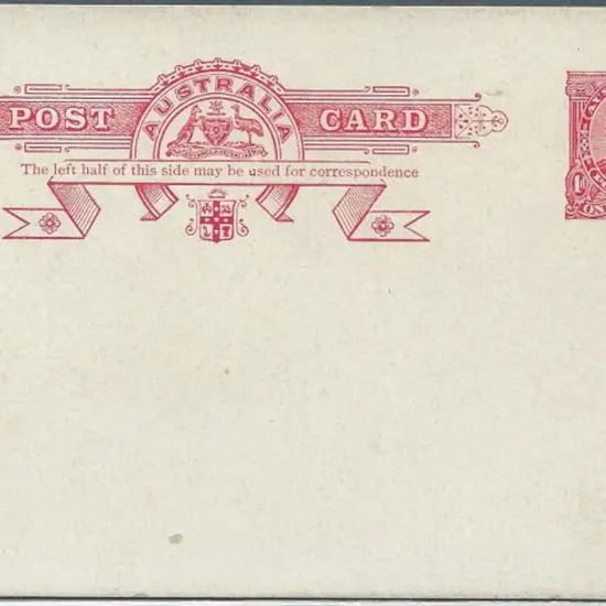 1911 1d red KEVII Post Card. Fine unused. ACSC P1 ...