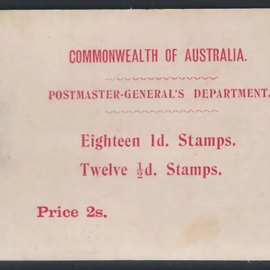 1913 2/- kangaroo booklet complete with the tissue ...