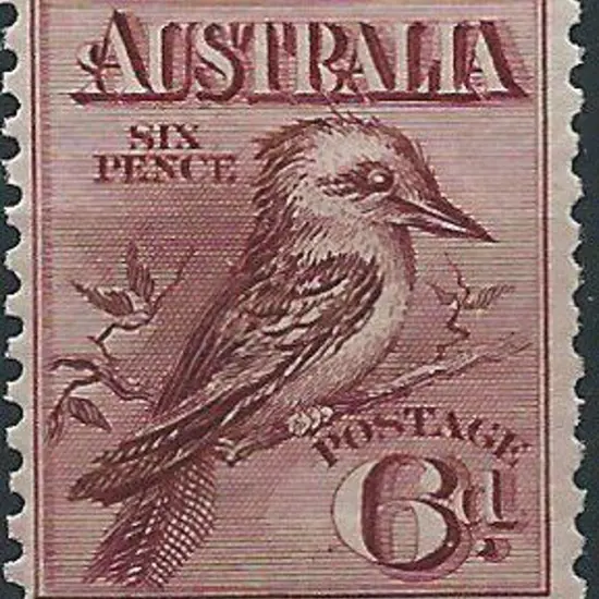1914 6d engraved kookaburra. Well centred & fresh ...