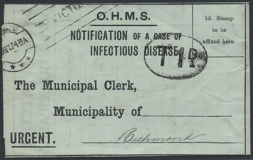 1917 (19th May) "REPORT OF CASE OF INFECTIOUS ... Image 1++