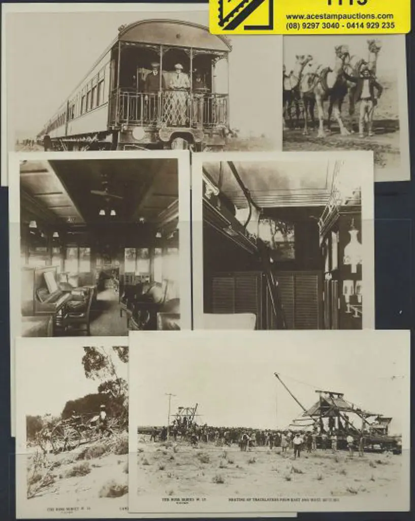 1917 Trans-Australian Railway b&w Postcards in ... Image 1++