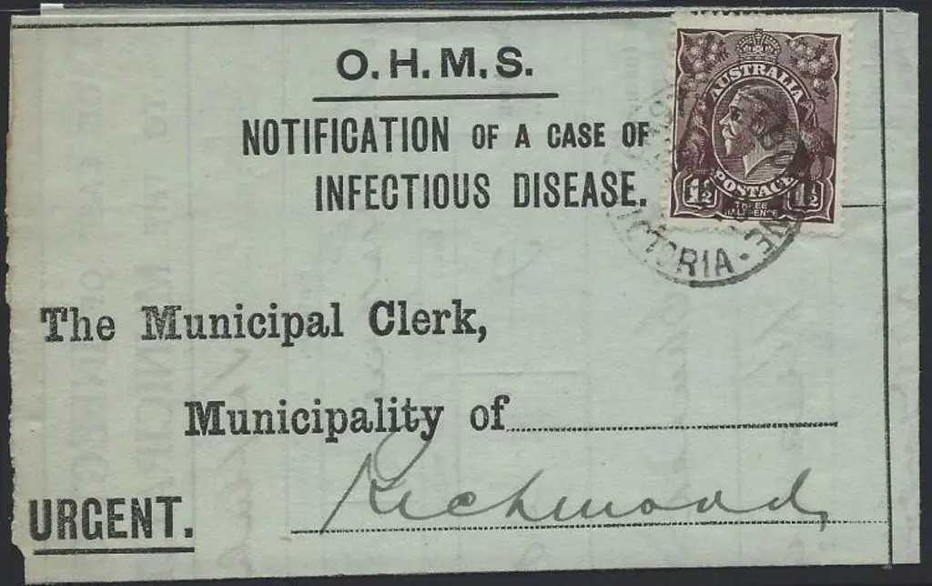 1919 (28th January) "Notification of a Case of ... Image 1++