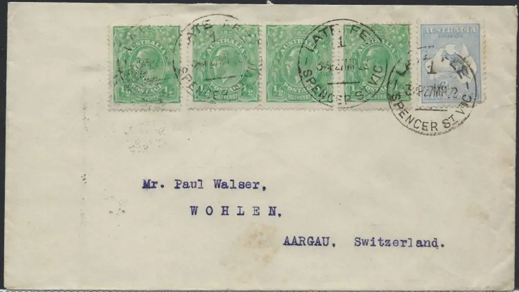 1922 (27th Mar) ½d Green KGV 2 singles & pair with ... Image 1++