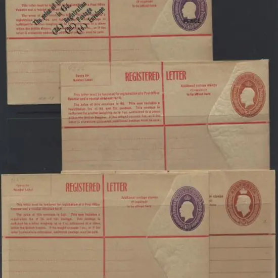 1930 4½d violet ovptd "FIVE PENCE" Registered ...