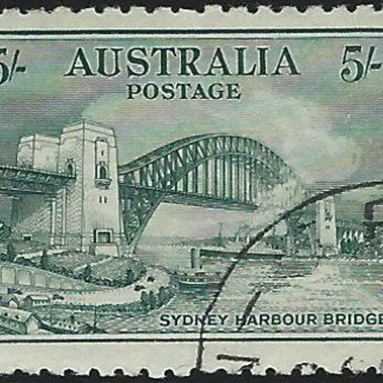 1932 5/- Sydney Harbour Bridge. CTO, no gum. ...