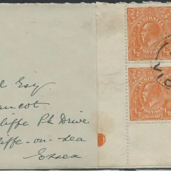 1933 (24th July) cover to England bearing ½d ...
