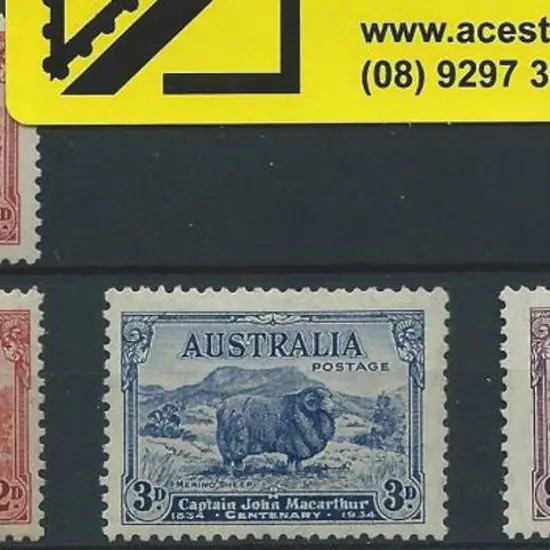 1934 Macarthur set of 4 incl "dark hills" MUH. ...