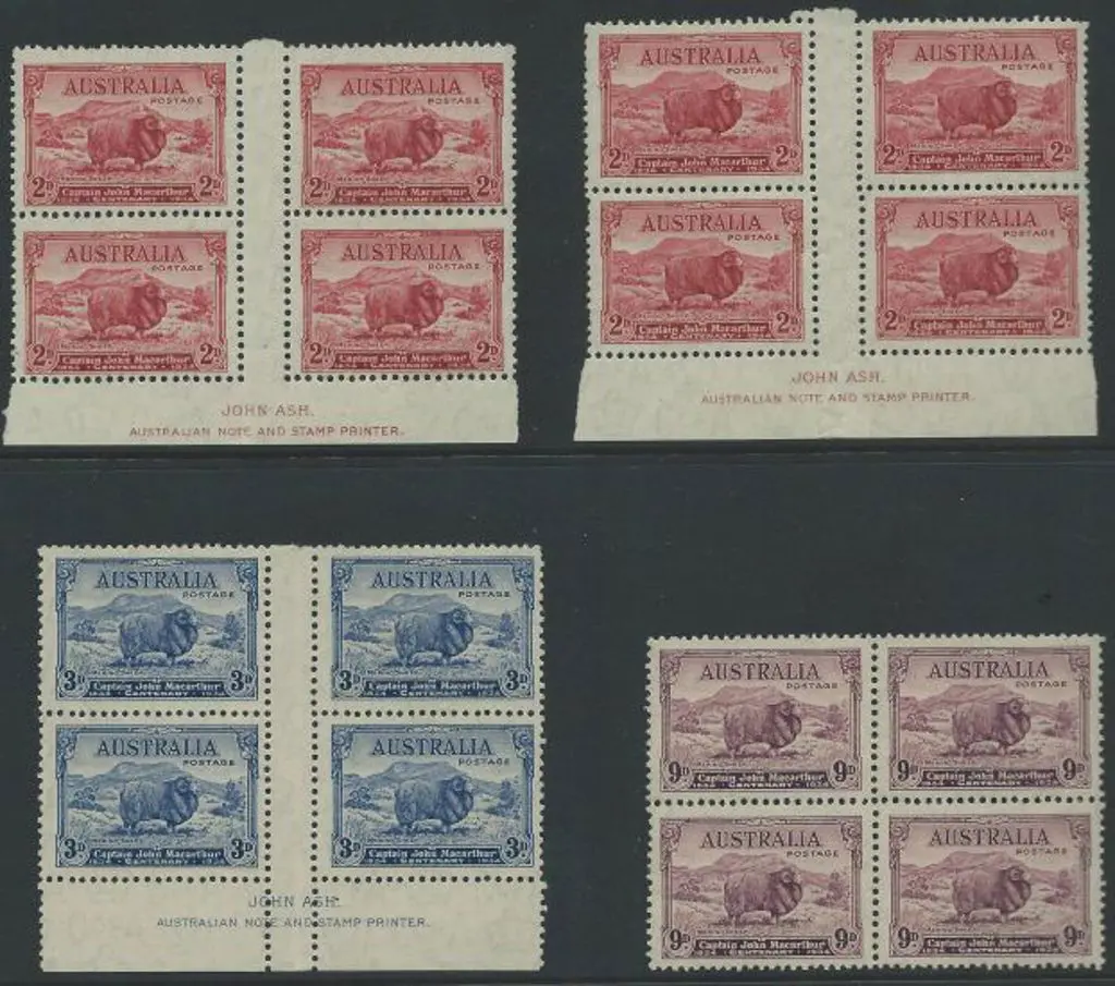 1934 Macarthur set of 4 incl "dark hills" in MUH ... Image 1++