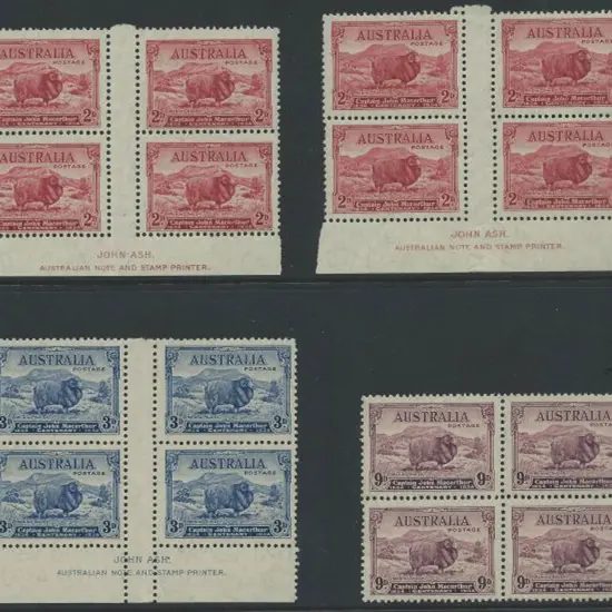 1934 Macarthur set of 4 incl "dark hills" in MUH ...