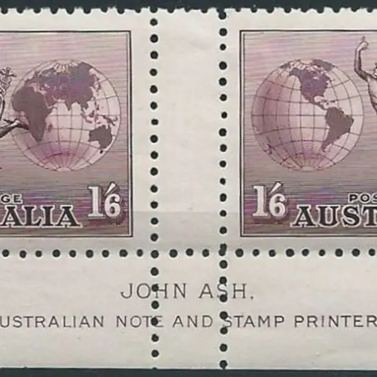 1934 1/6d Hermes, no wmk, perf. 11 Ash imprint ...