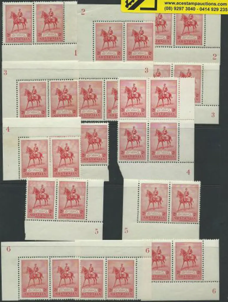 1935 2d scarlet KGV Silver Jubilee plate 4 block, ... Image 1++