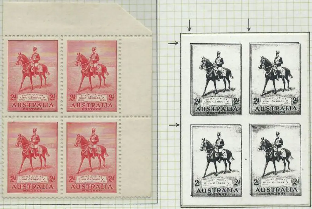 1935 2d scarlet KGV Silver Jubilee top left ... Image 1++