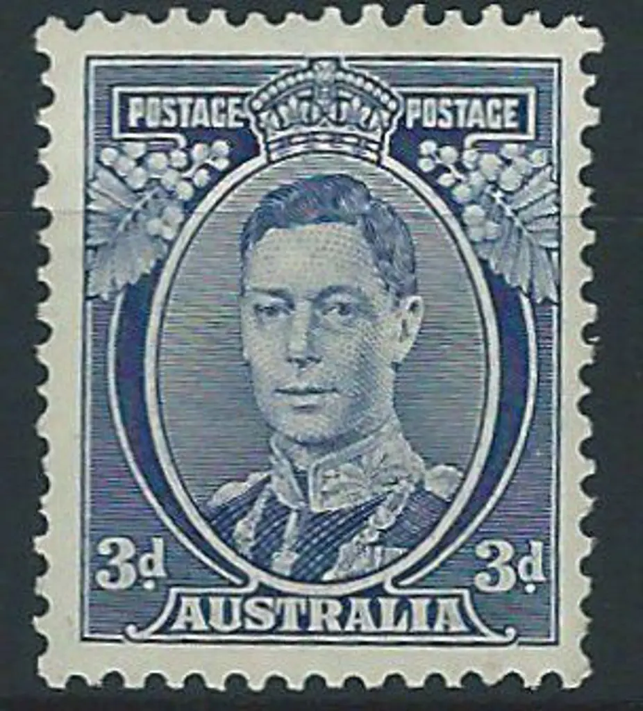 1937 3d blue, Die 1a. MLH SG 168b Retails $135 Image 1++