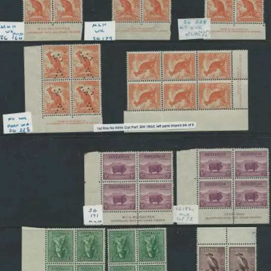 1937/48 Zoologicals range of imprint blocks incl ...