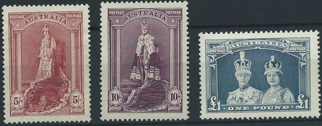 1937/48 Robes set of 3 on thick paper. Fresh MUH & ... Image 1++