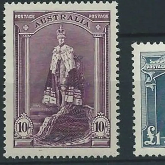 1937/48 Robes set of 3 on thick paper. Fresh MUH & ...