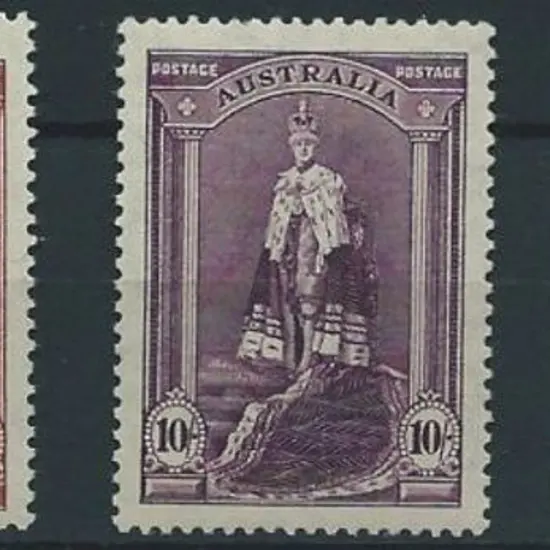 1937/48 Robes set of 3 on thin paper with 5/- ...