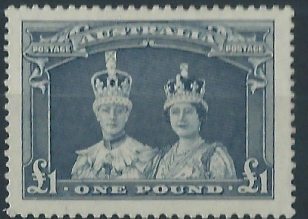 1937/49 £1 Robes on thick paper. MVLH, well ... Image 1++