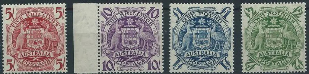 1949/50 Arms set of 4 to £2 with 10/- marginal. ... Image 1++