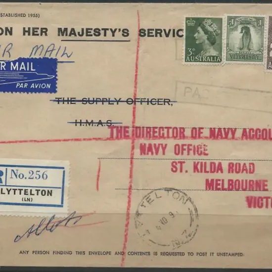 1953 (20th Nov) OHMS env addressed to "The ...
