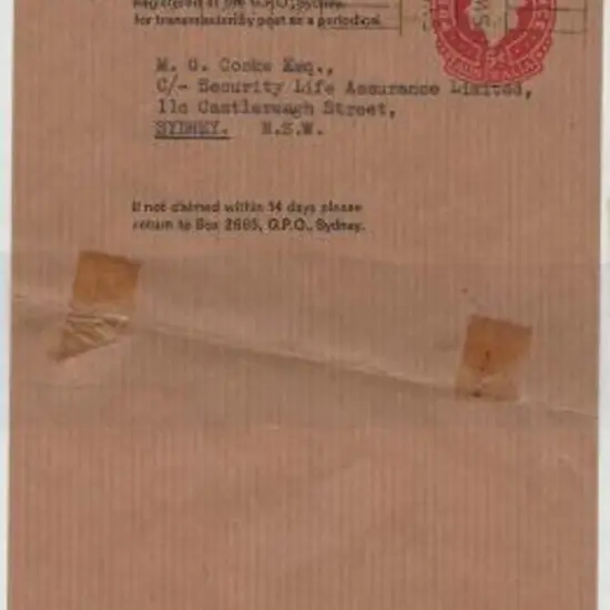 1956 5d QEII embossed newspaper wrapper. Lightly ...