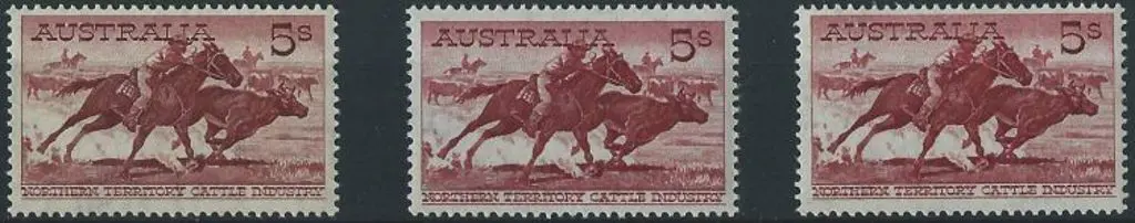 1959/64 5/- cattle on white paper (2) plus a cream ... Image 1++