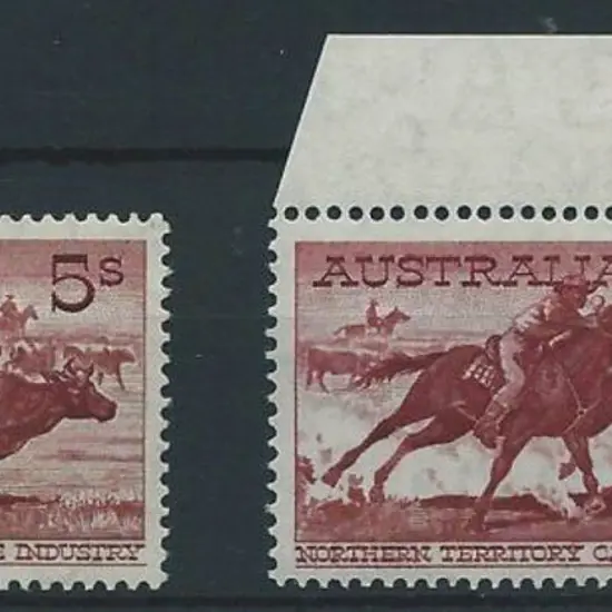 1961/64 5/- Cattle on cream & white papers. Both ...