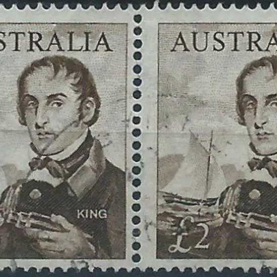 1963/64 £2 navigator-King in F/U horiz pair. SG ...