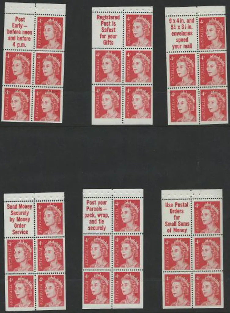 1966 4¢ QEII booklet panes slogan set of 6 & ditto ... Image 1++