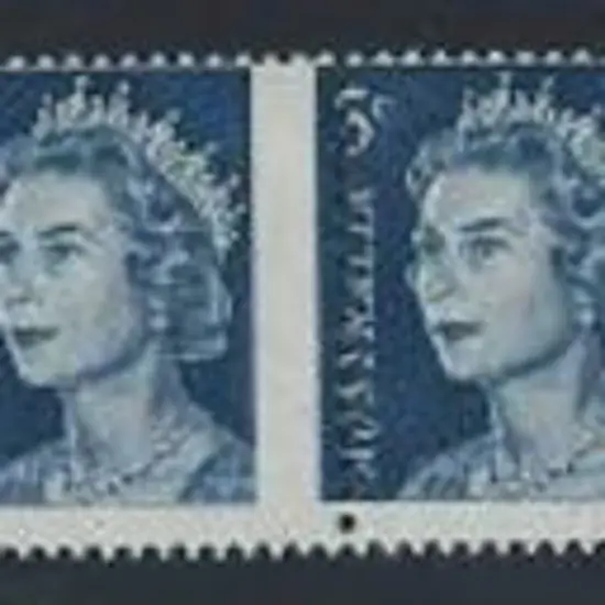 1967 5c QEII blue marginal strip of ten with ...