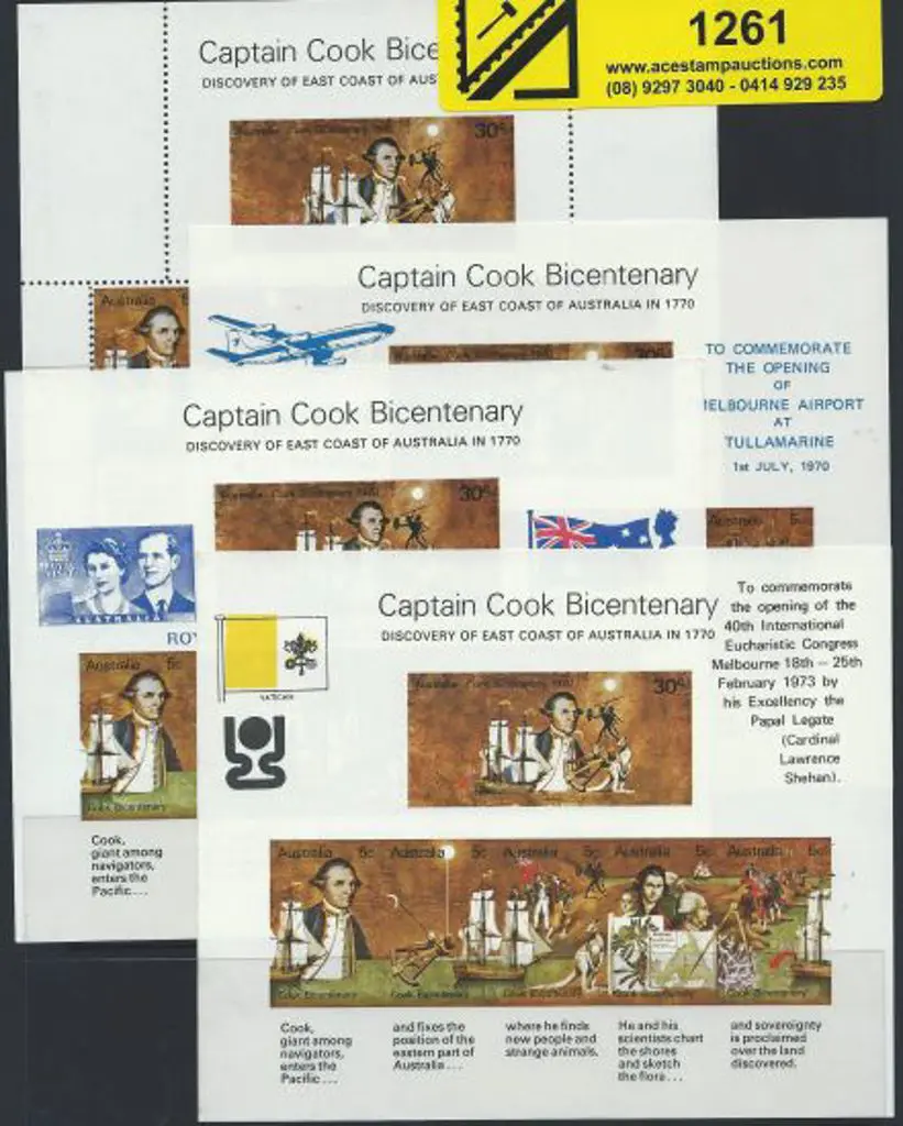 1970 Cook Miniature Sheets privately ovptd for ... Image 1++
