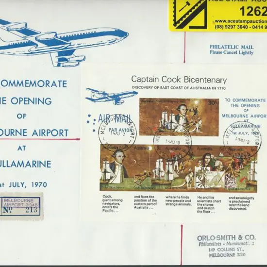 1970 (14th Aug) Cook M/S ovptd "TO COMMEMORATE THE ...