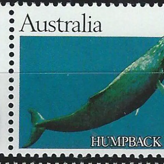 1982 60c Humpback Whale trial printing with solid ...