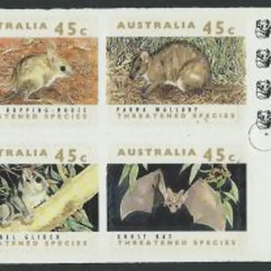 1992 $4.50 Threatened Species 4K booklet reprint ...