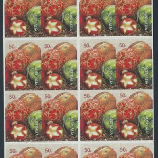 2008 $10 Christmas bauble self adhesive booklet ...