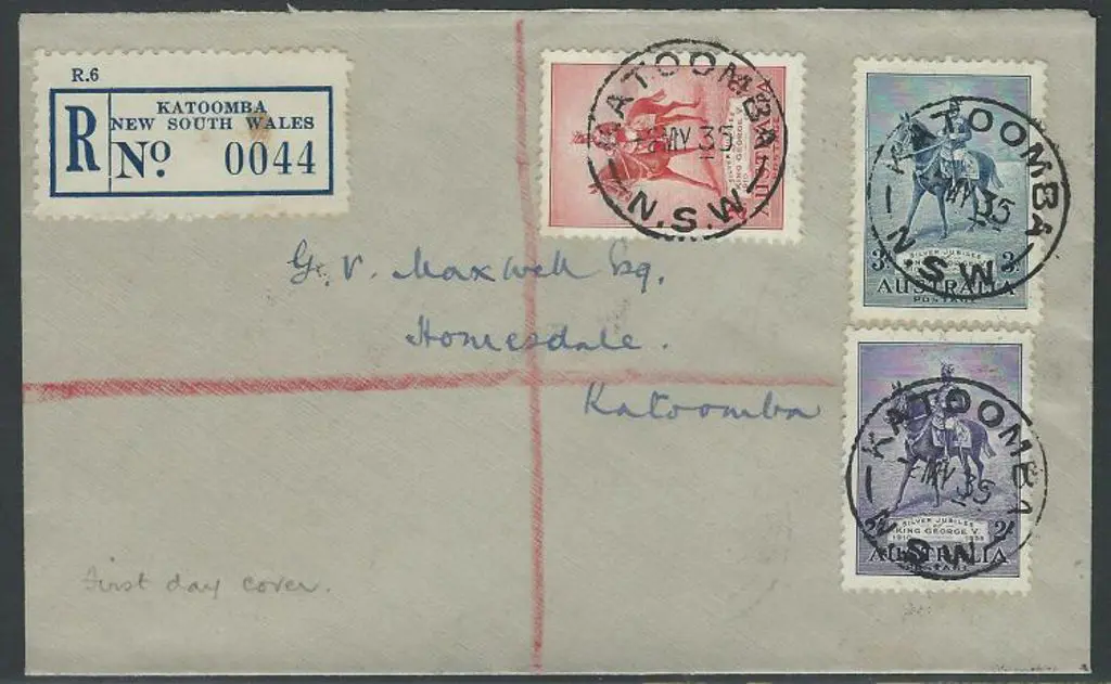 1935 (2nd May) Silver Jubilee set of 3 on Katoomba ... Image 1++