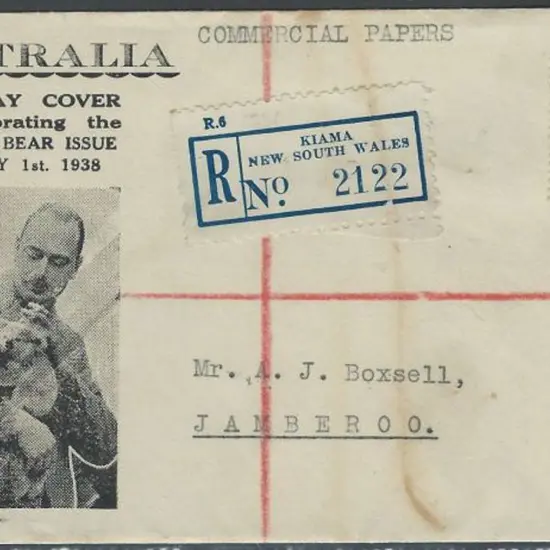 1938 (1st Feb) 4d koala on Northern Stamp Co. ...
