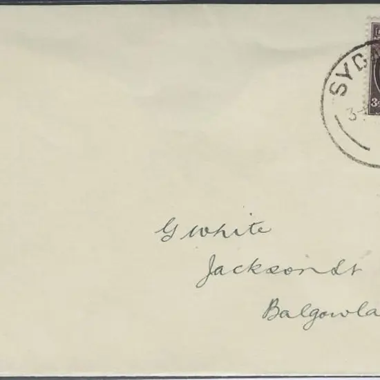 1941 (10th Dec) 3d purple-brown KGVI on plain hand ...