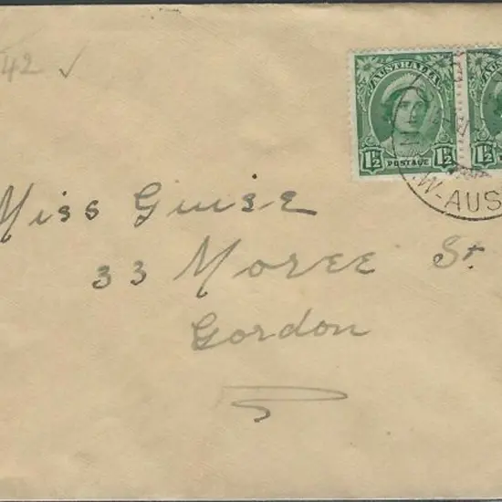 1942 (1st Dec) 1½d green QM right marginal pair ...