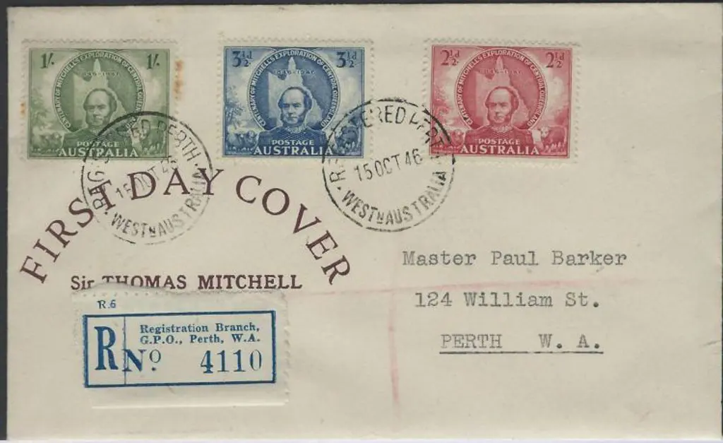 1946 (14th Oct) Mitchell set of 3 on Mitchell ... Image 1++