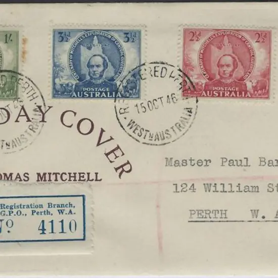 1946 (14th Oct) Mitchell set of 3 on Mitchell ...